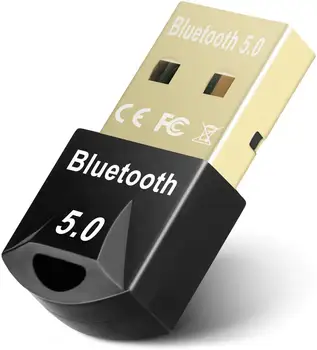 Bluetooth 5.0 USB Dongle Adapter, Bluetooth Transmitter Receiver for Headphones, Mouse, Keyboard, TV,Car, Speaker, USB Bluetooth 1