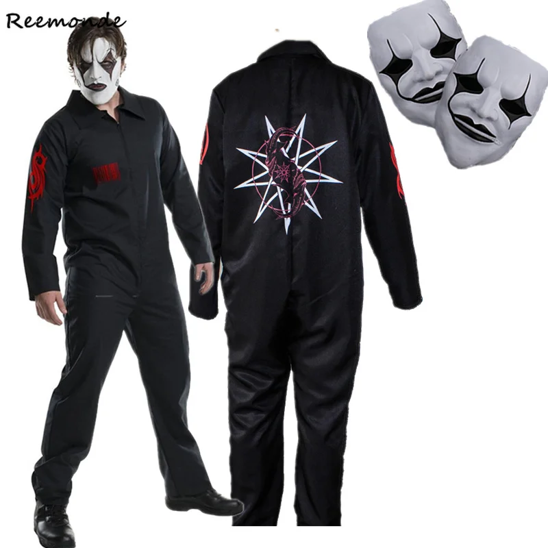 Костюм для косплея SlipKnot из тяжелого металла черный комбинезон спортивная одежда