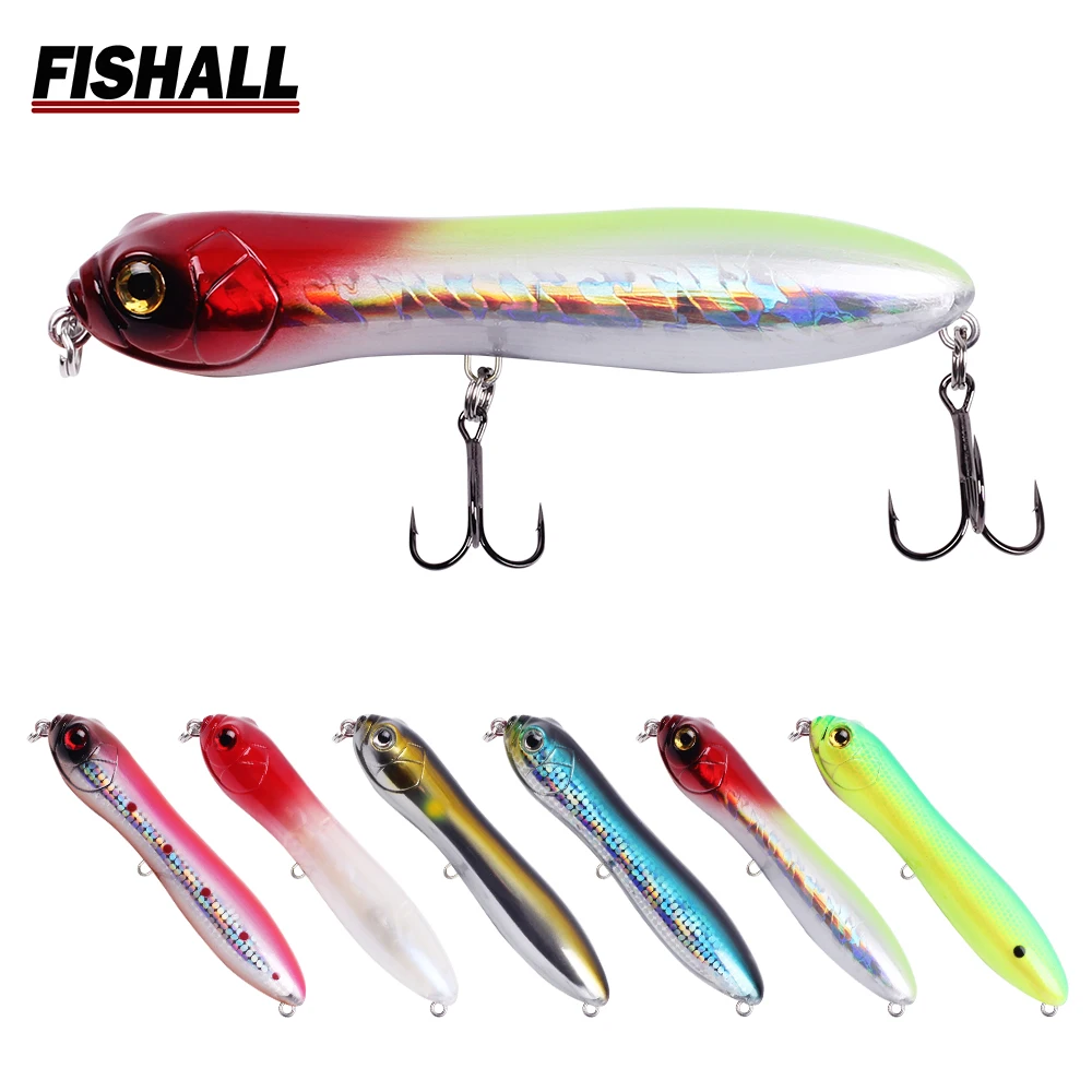 Hunthouse Floating Surface Popper Spinning Topwater Fishing Lure 130mm/30g  Pencil Bait Wobbler WTD Saltwater For Bass Artificial