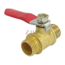 Кабель со штыревыми соединителями на обоих концах для подключения 1/" PT нарезной Красная рукоятка рычага латунный шаровой клапан