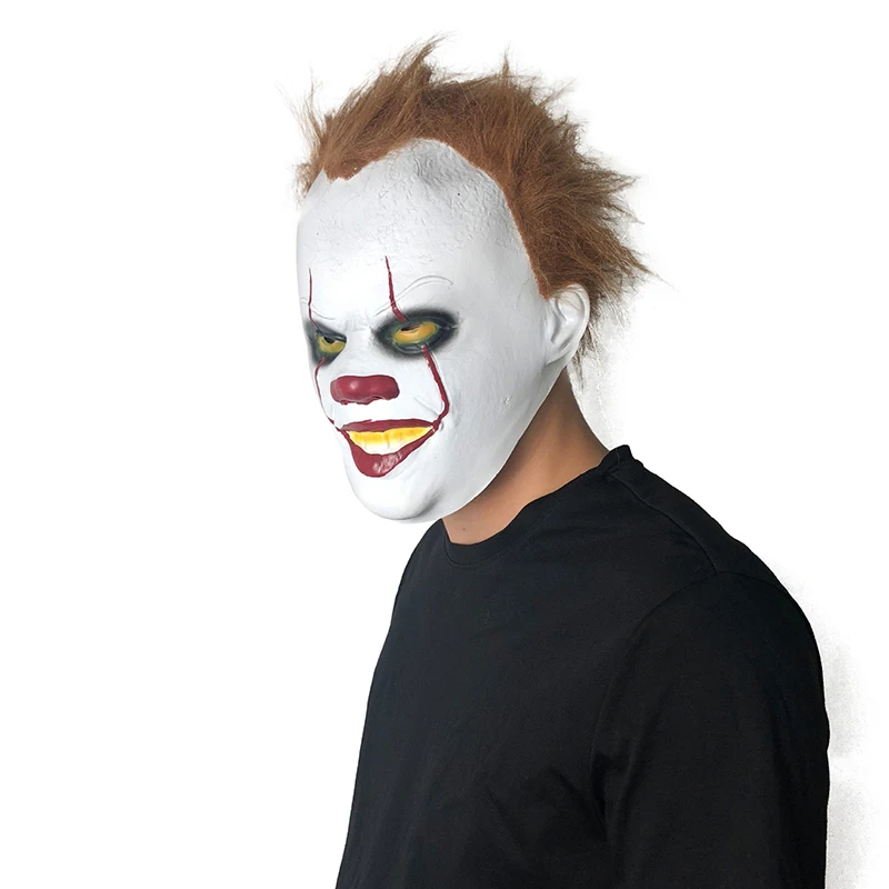 Adult Pennywise IT Clown Deluxe Latex Over Head Halloween Scary Horror