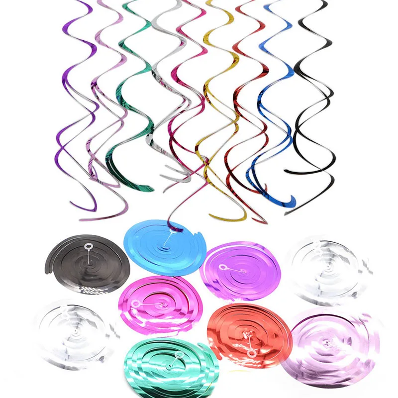 1 Beutel 70 cm PVC-Spiral-Anhänger, Girlande, Geburtstag, Hochzeit, Party, Dekoration, Weihnachten und Neujahr, Feiertagsdekoration, Lieferungen – Detail 3