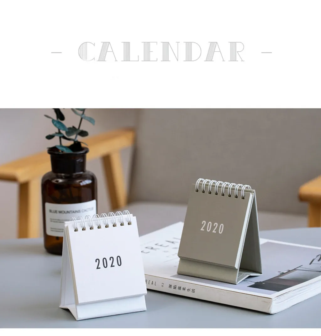 

2020 Mini Desk Calendar Stand Up Flip Calendar Daily Monthly Table Planner Agenda Organizer for Home School Office Use #1.20