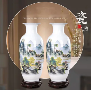 

Jingdezhen Luxury Ceramic Vase Crafts Ornaments Home Livingroom Bedroom Table Figurines Decoration Hotel Large Porcelain Modern