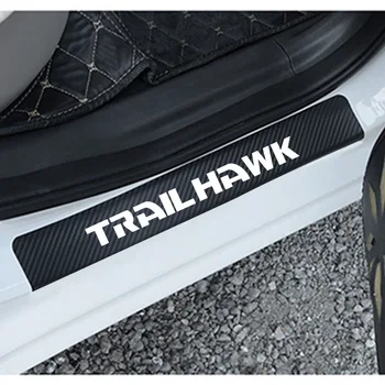 

Car Stickers And Decals For Jeep Trail Hawk Welcome Pedal Scuff Plate Protector Styling Sticker Car Accessories Interior 4Pcs