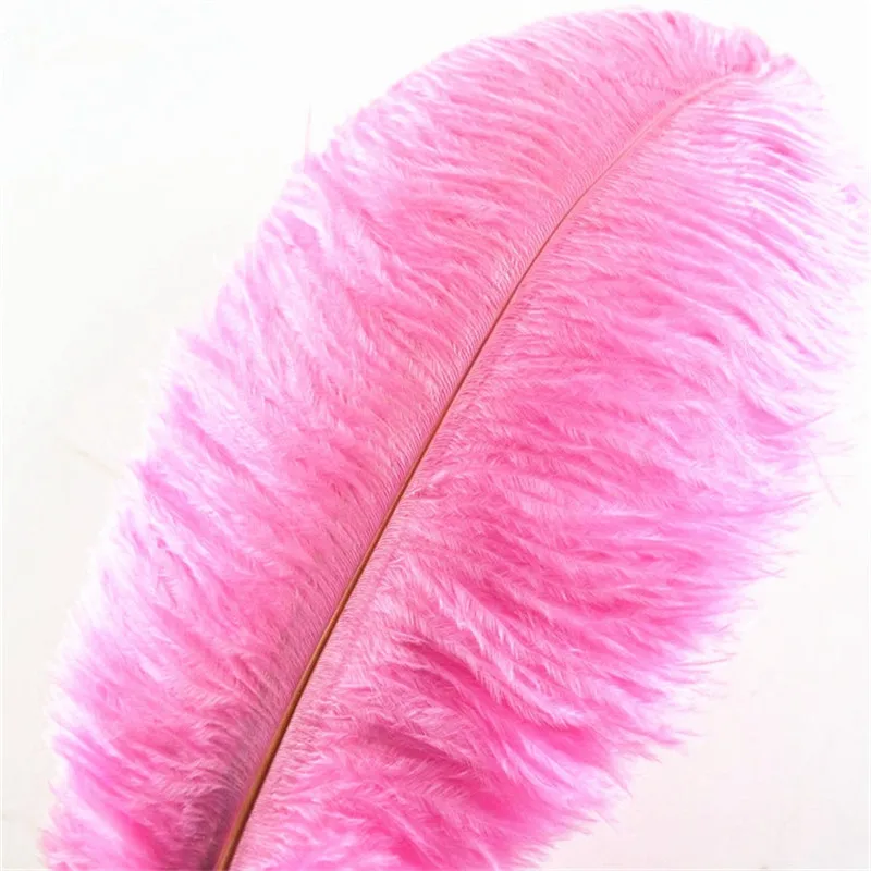 10pcs/lot Pink Ostrich Feather Crafts 1570cm/628" Feathers Ostrich