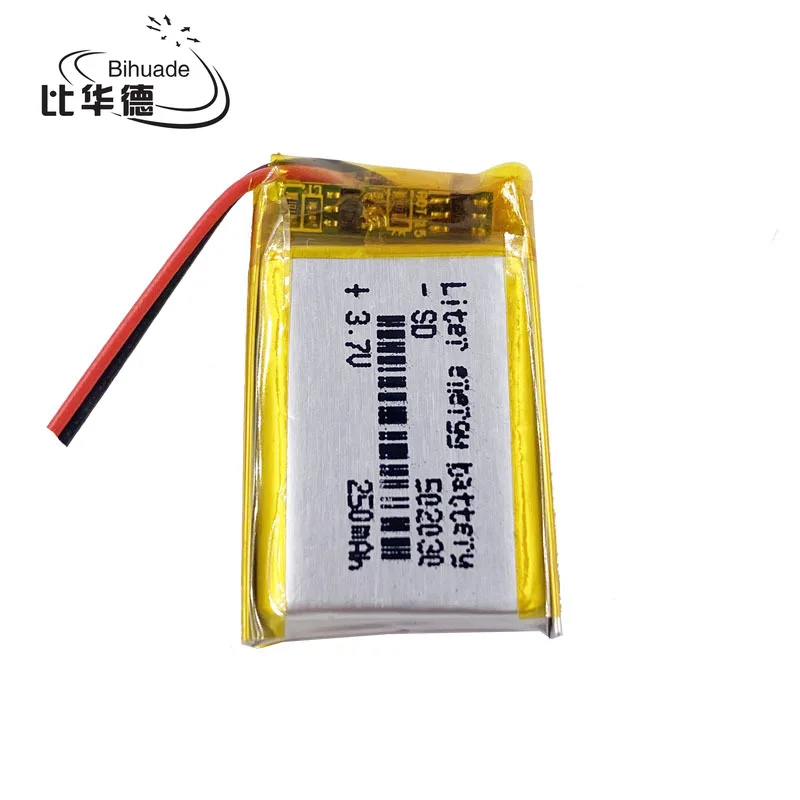 Célula de Bateria Recarregável de Polímero de Lítio Li-ion para Mp3 Peças Linha-po Mp4 Mp5 Gps Móvel Bluetooth 100 3.7v 250mah - Image 3