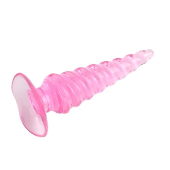 Rotating Thread Dildo With Soft Jelly Suction Cup Sex Toys For Woman Men Realistic Penis Butt Plug Erotic Women's Anal Massager 4