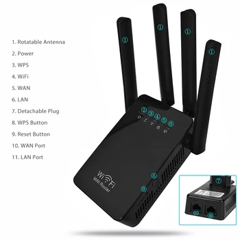 

300Mbps WiFi Repeater Wireless Range Extender Networks Router Signal Booster NC99