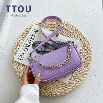 

Retro Alligator Skin Pattern Female Small Handbags Short Strap Shoulder Bags Phone Purse Evening Clutch High Quality PU Leather