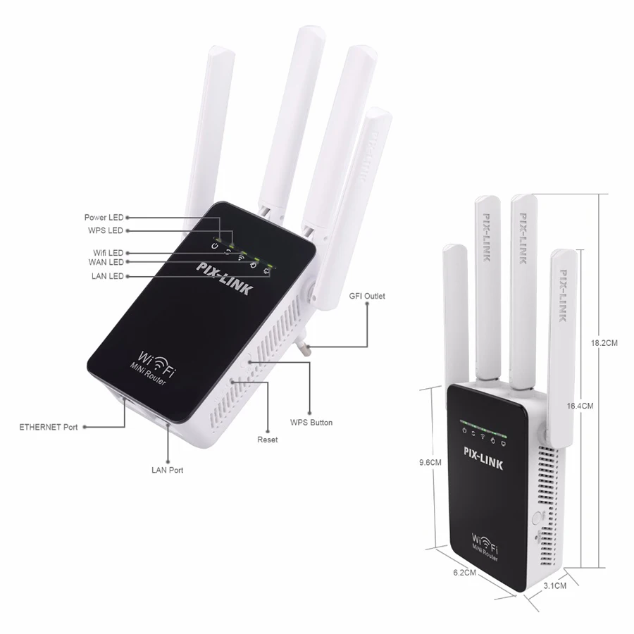 Bộ Mở Rộng Sóng WiFi Tốc Độ 300Mbps Wi-Fi Repeater Không Dây Internet Tăng Áp Với Cổng Ethernet WPS 2.4GHz Nhà Khuếch Đại Tín Hiệu Thiết Lập Dễ Dàng top rated wifi signal booster