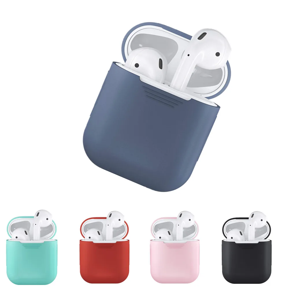 Силиконовый чехол для беспроводных наушников с Bluetooth аксессуары телефона Apple AirPods