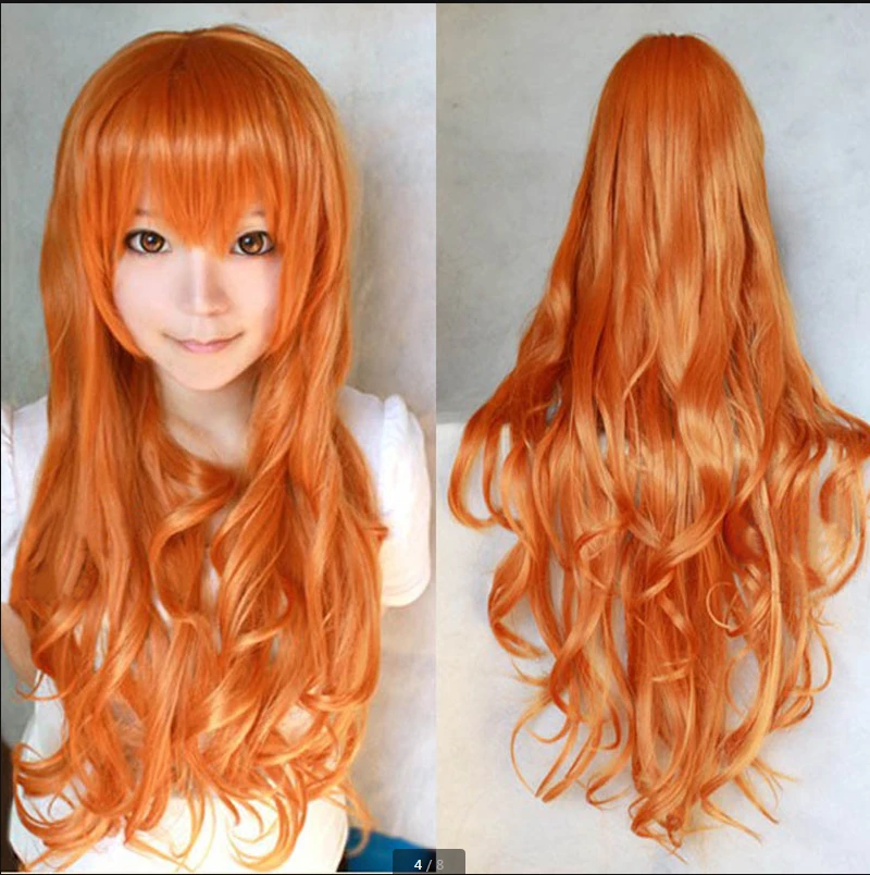 Long volume Heat Resistant Synthetic Hair Wig Women Universal Cartoon Cosplay Wig Anime Costume Party Wigs + Cap