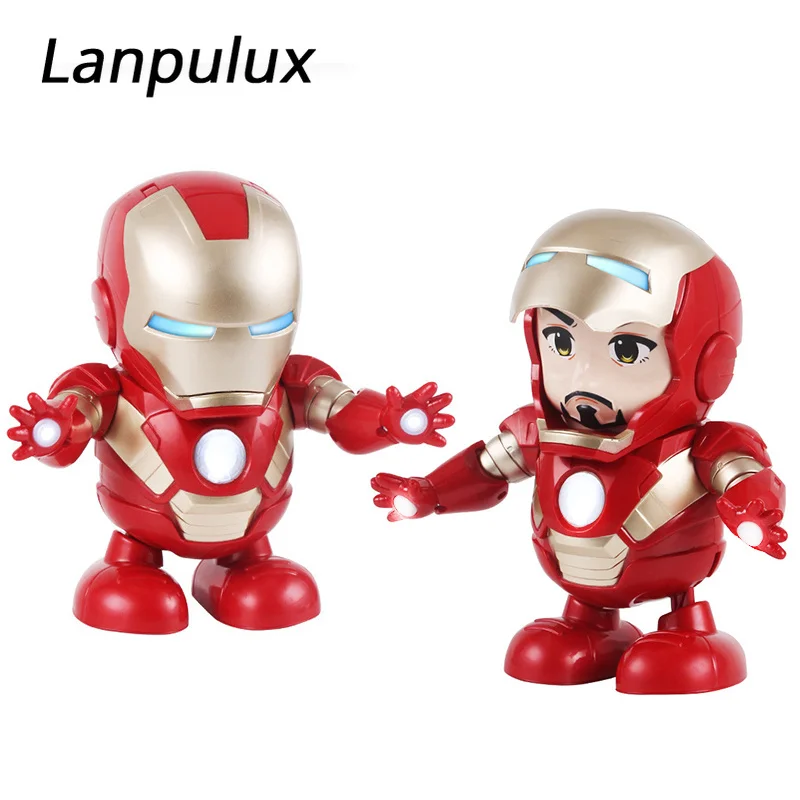 Lanpulux Железный Человек Робот Детская лампа Marvel светодиодный светильник s музыка танец детский ночной Светильник s креативный светильник