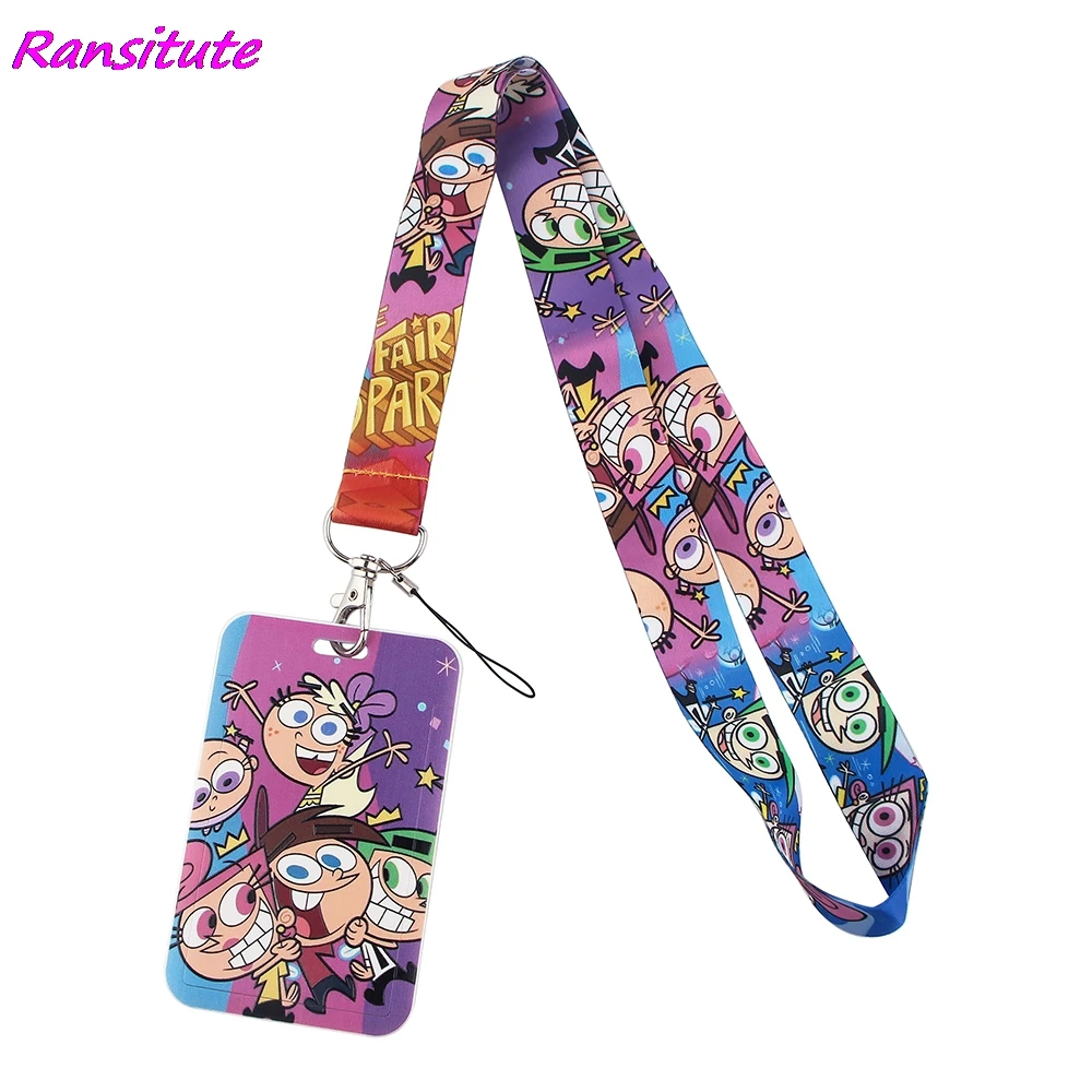 Ransitute-cordón colgante con dibujos animados para tarjetas de estudiante, cordón de teléfono móvil, insignia de acceso al Metro, creativo, R1691