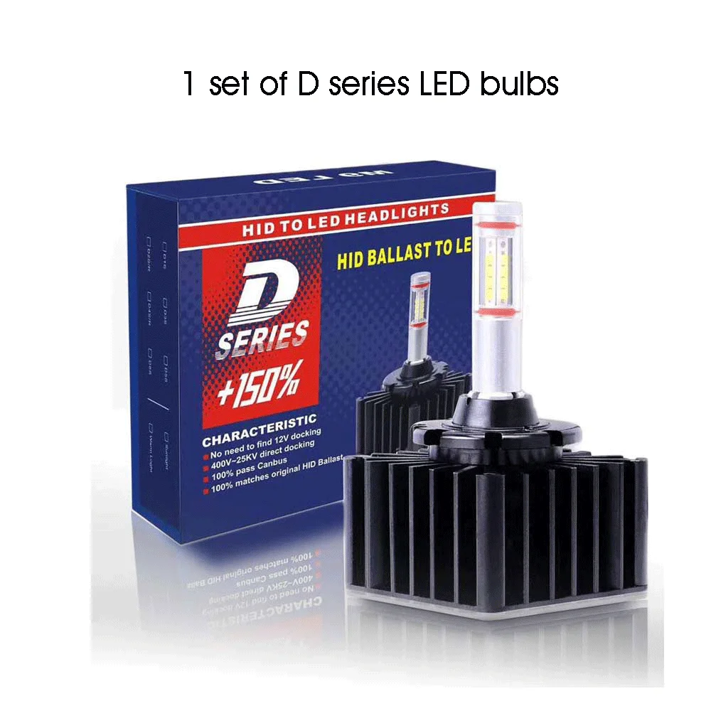 Sanvi D1S/D2S/D3S/D4S/D5S/D8S Автомобильный светодиодный фонарь 3 дюйма Hella 3R Bi светодиодный и ксеноновый проектор Объектив фара для HID свет модифицированный - Цвет: D series LED Bulb