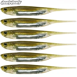 QualyQualy 6pcs/bag Fishing Soft Lures Shad Worm 8cm 2.8g Fishing Swimbaits Soft Silicone Lure For Bass Fishing