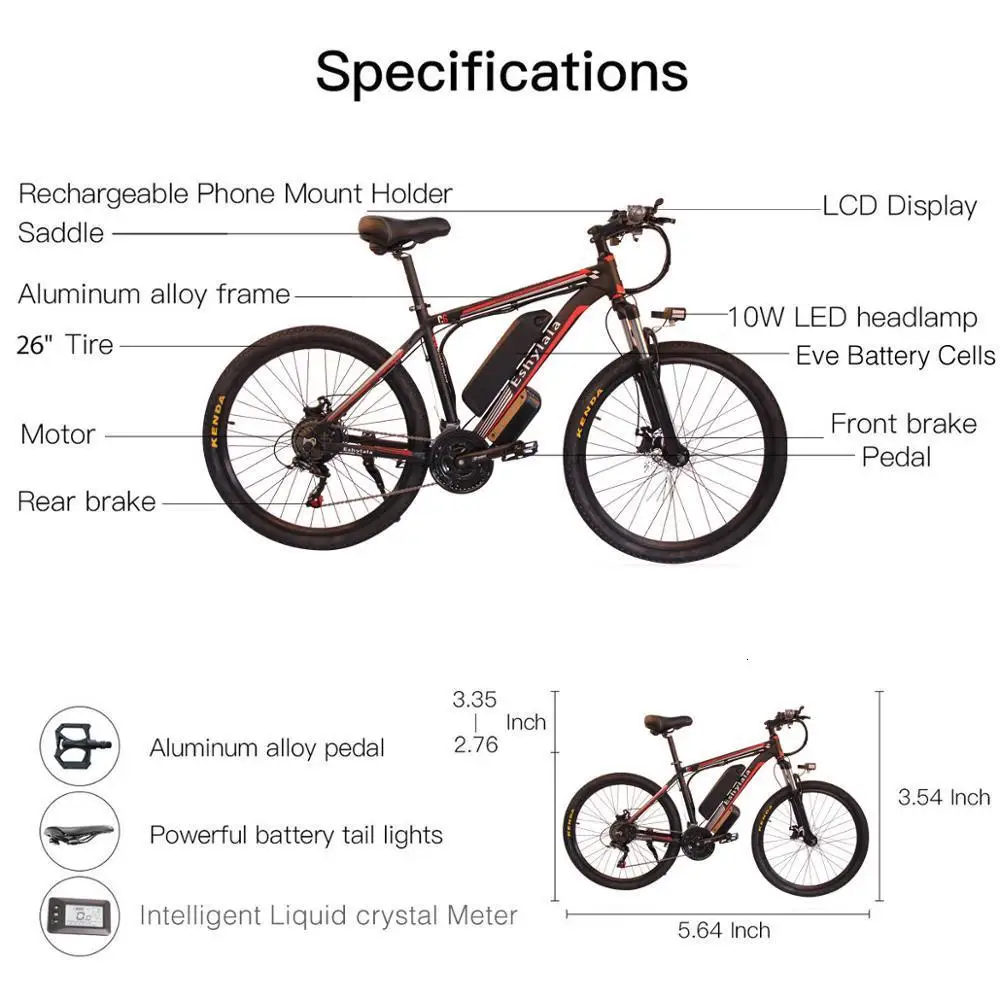 Электровелосипед Shimano электрический велосипед для взрослых 7 скоростей литиевый