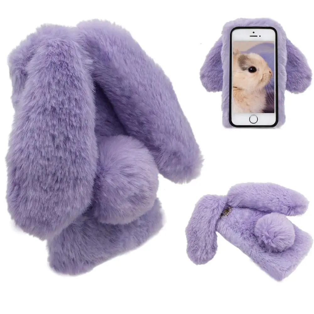 

Plush Case for Samsung Galaxy J7 Prime J5 Pro J3 Luxury Rabbit Fluffy Case Soft Faux Fur Cover for Samsung G570 ON5 2016 ON7 Pro