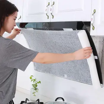 

Food Grade Kitchen Oil Filter Cooking Nonwoven Range Hood Grease Filter Kitchen Supplies Oil Proof Sticker Pollution Mesh Range