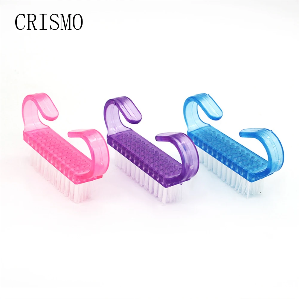

CRISMO Nail Cleaning Clean Brush Tool File Manicure Pedicure Soft Remove Dust Small Angle Clear Tools Sets for Nail Care