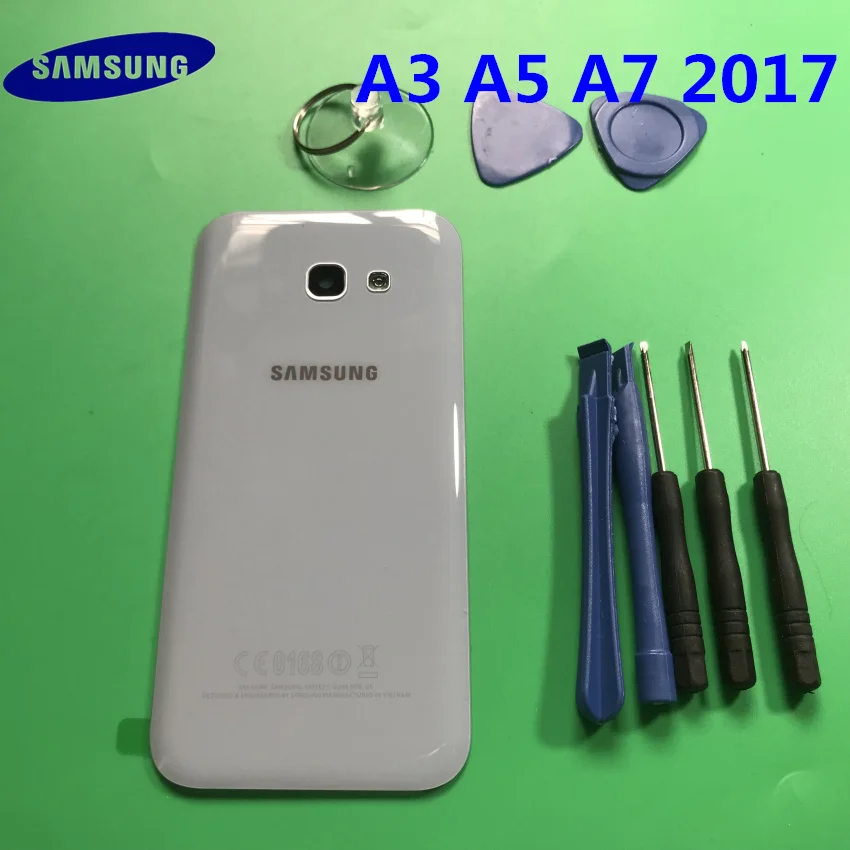 Оригинальная задняя панель Батарея стекло задняя дверь Крышка для samsung Galaxy A3 A320 A320F A5 A520 A520F A7 A720 сменный инструмент