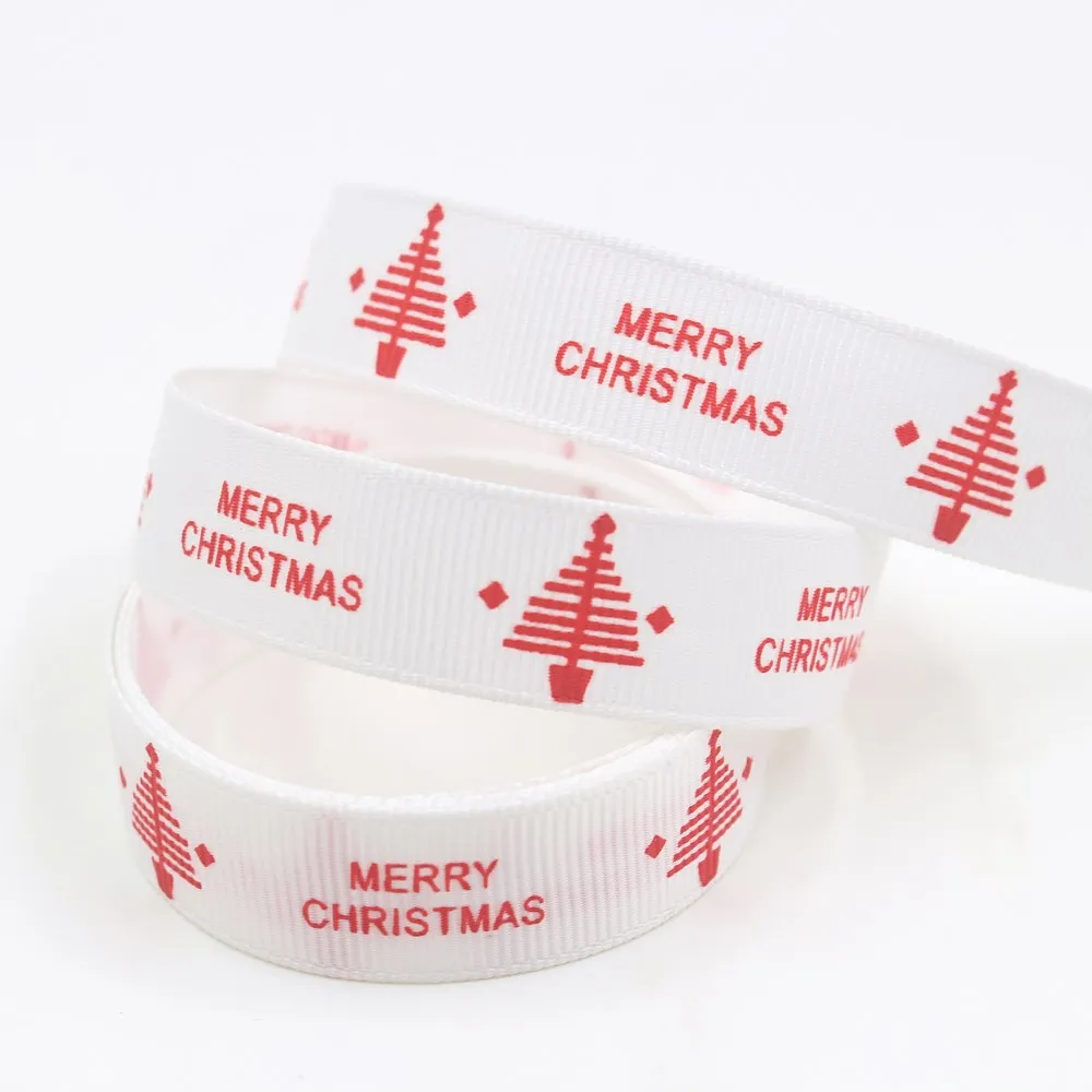 1971324,5/8 ''16 мм Рождество праздник для упаковки подарков напечатанные ленты, 10yrds DIY головной убор ручной работы аксессуары