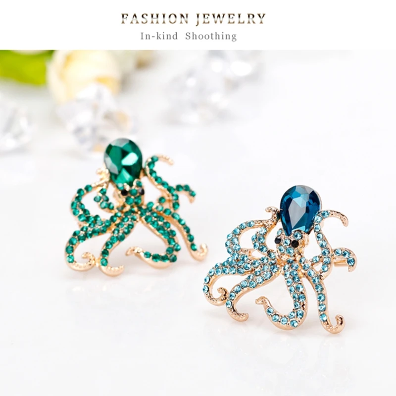 

Octopus Brooch Pins Jewelry Women Men Luxury Fashion Gifts Antique Suit Corsage DXAA