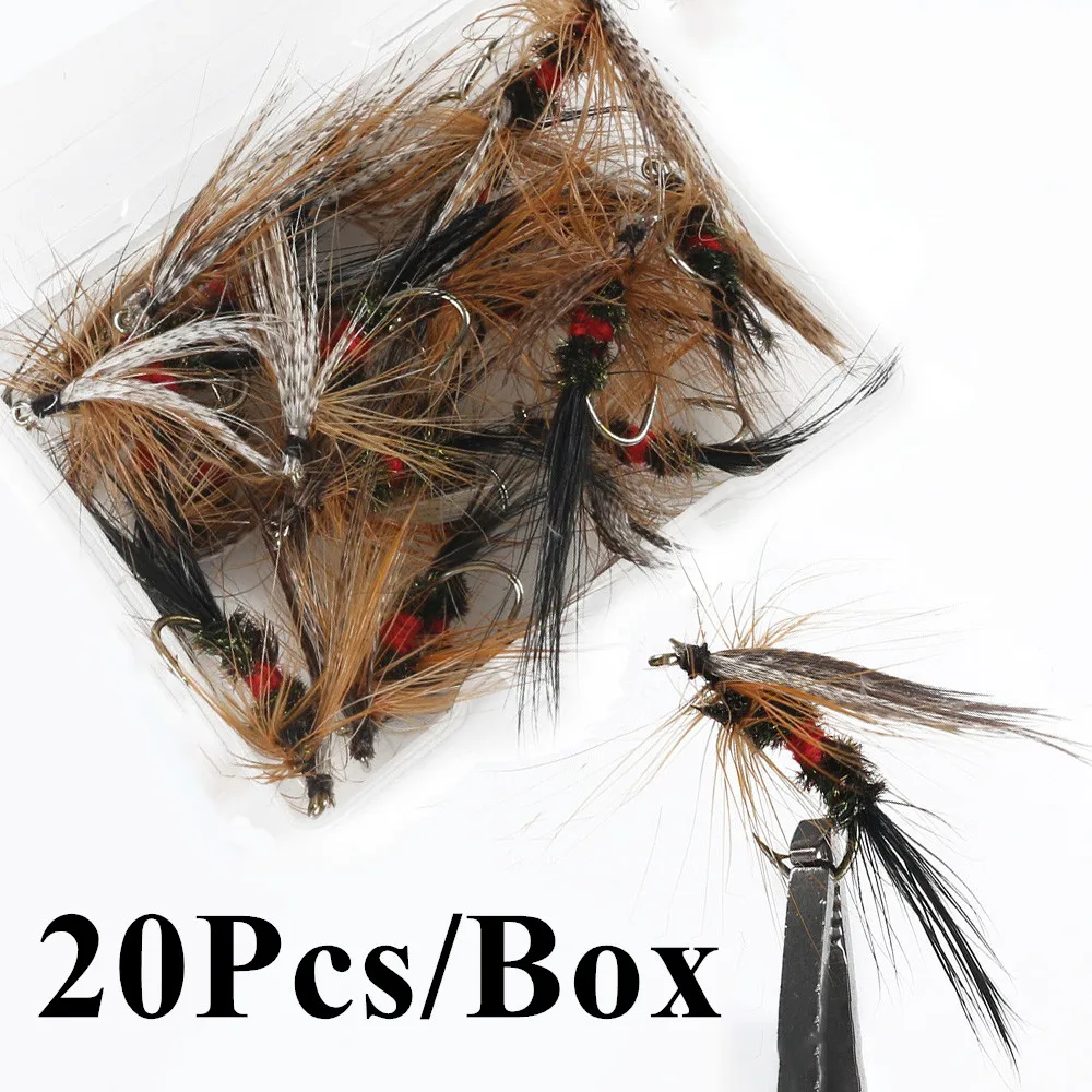 5/10/20Pcs Artificial Insect Bait Flies Fly Fishing Lures Bait Dragonfly  Topwater Bait Dry Flies for Trout Carp Fishing Lure Set