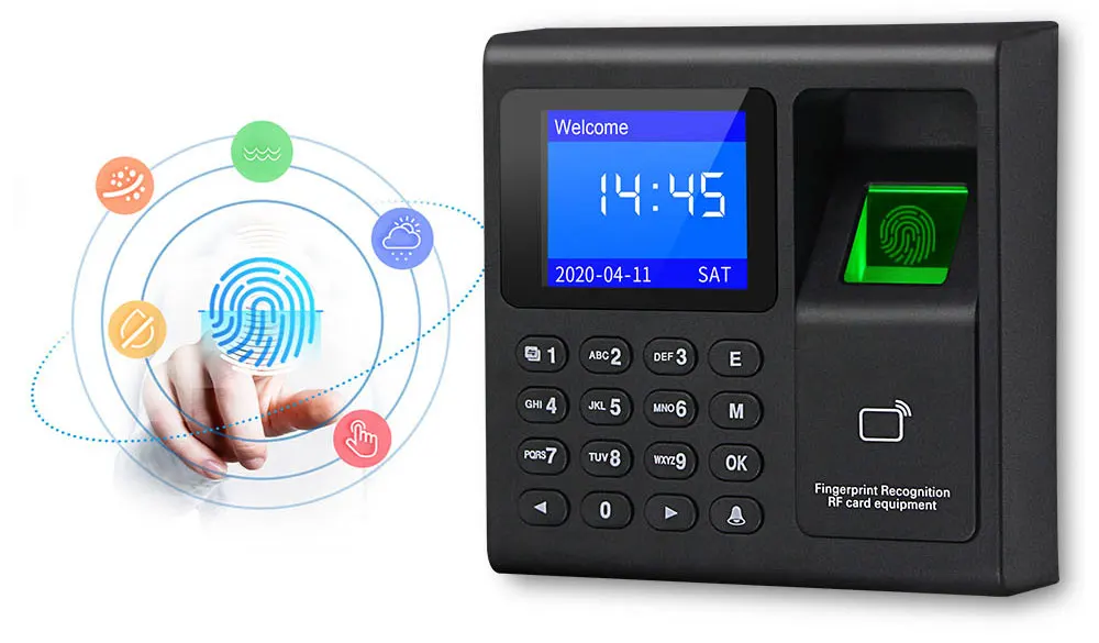 teclado usb sistema de impressão digital eletrônico