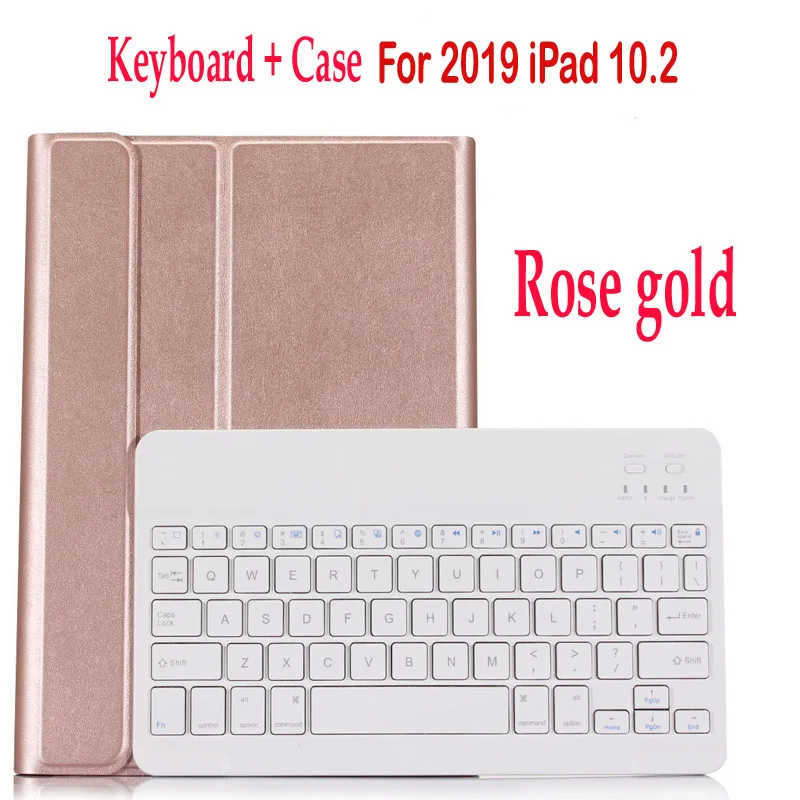 iPad 10.2 Rose gold Bluetooth клавиатура чехол для iPad Mini 1 2 3 4 5 Чехол для iPad 10,2 iPad Air 1 2 3 нового iPad 9,7 Pro 9,7 10,5 11 - Цвет: iPad 10.2 Rose gold