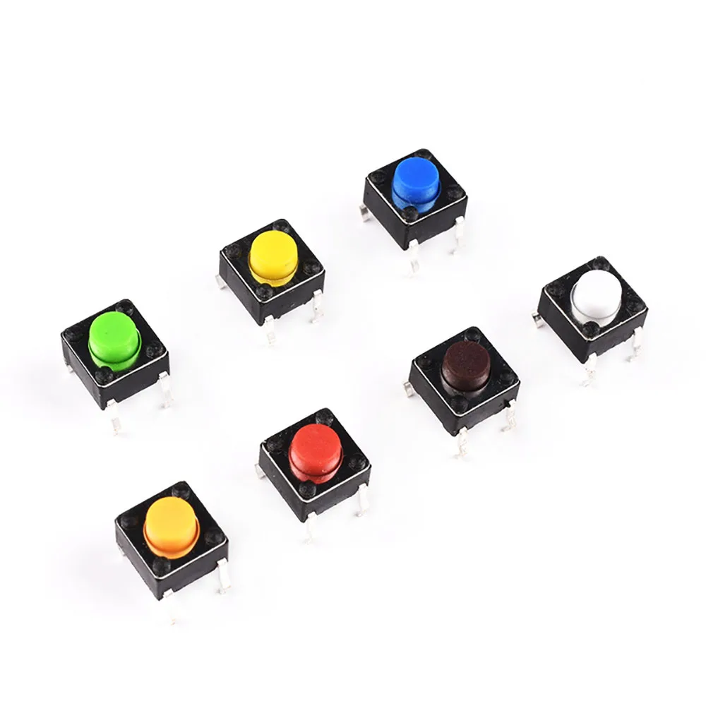 

160pcs/lot 6*6*5mm Colorful Light Touch Button Micro Switch DIP ON/OFF For Arduino Maker Induction Cooker 8 colors