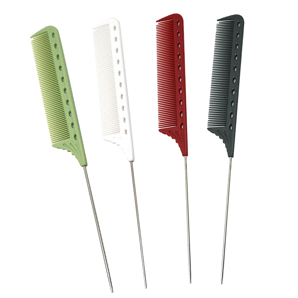 Highlight Combs Hair Salon Dye Comb For Home Salon Hair Styling Hairdressing Anti-static Fine-tooth Rat Tail Combs