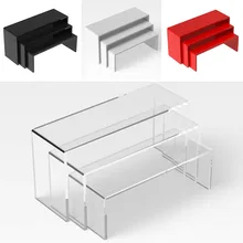 

3Pcs/set Clear Acrylic Display Stand Jewelry Showcase Storage Rack Shelf Holder Toy Car Model Purse Perfume Display Stand