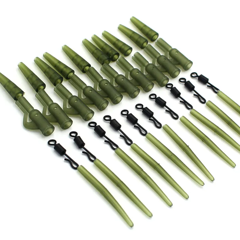 Hybrid Lead Clips With Tail Rubbers 5 Pack Camouflage  Carp Fishing End Tackle 