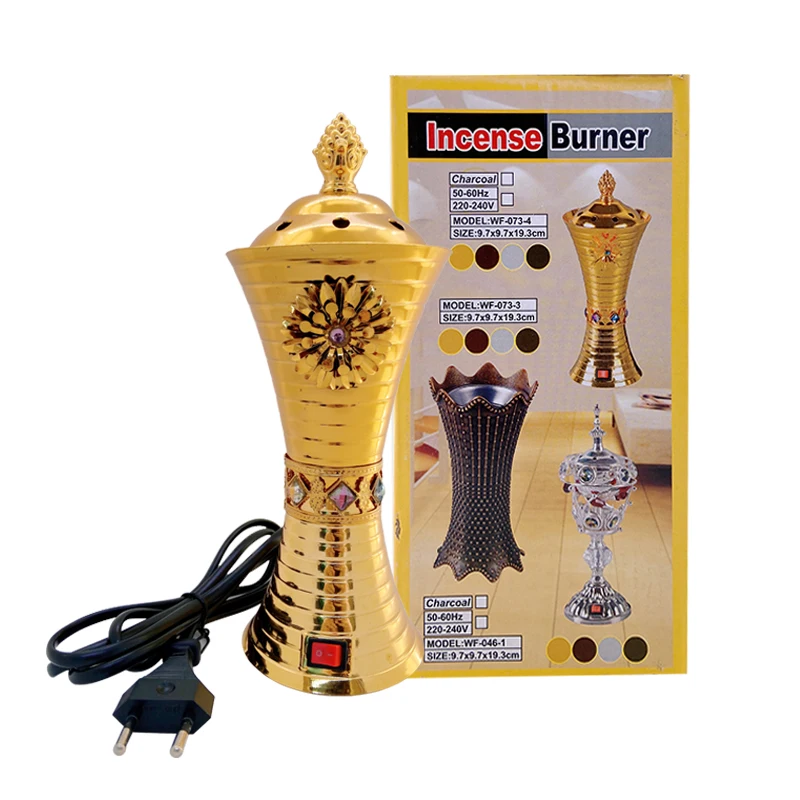 

220V Electric Aroma Diffuser Arab Islamic Style Incense Burner Middle East Vaper Censer Bokhoor Burner Ramadan Gift Home Decor
