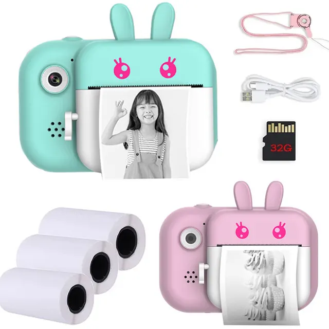 Children Instant Print Camera Thermal Printing Camera Digital Photo Camera Girl Toy Child Camera Video Recorder Birthday Gifts 1