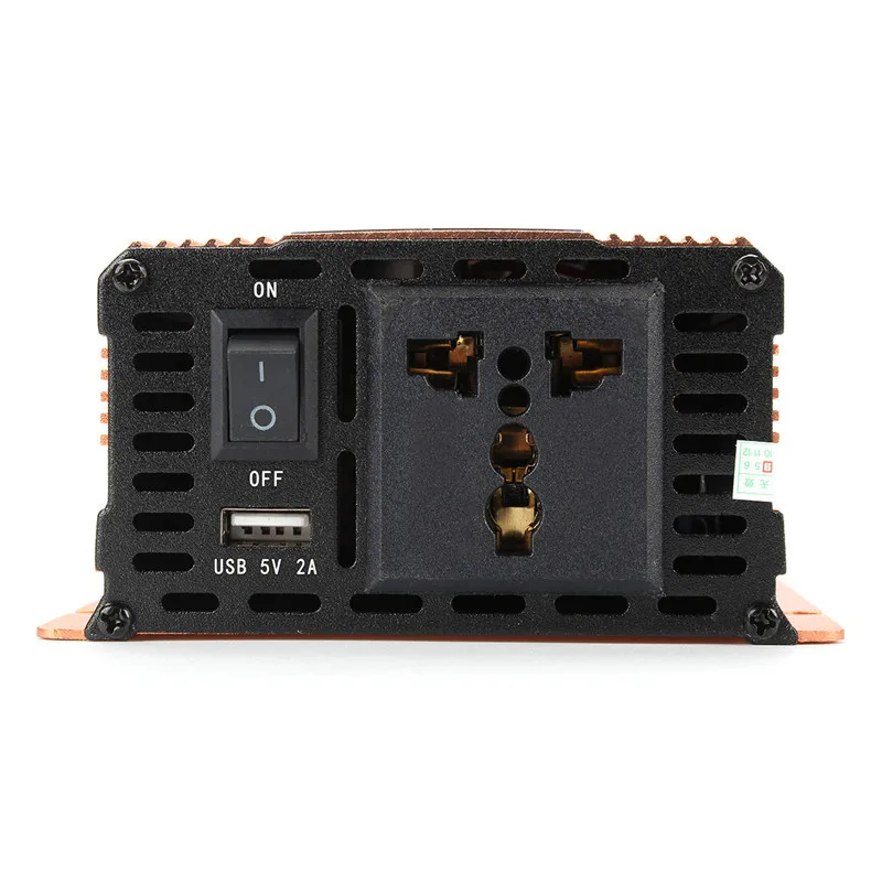 Инвертор 500/1200/2200 Вт AC/DC 12 V/AC 220V Напряжение трансформатор с немодулированным синусоидальным сигналом Мощность инвертор умная двойная ЖК-дисплей дисплей автомобиля Мощность