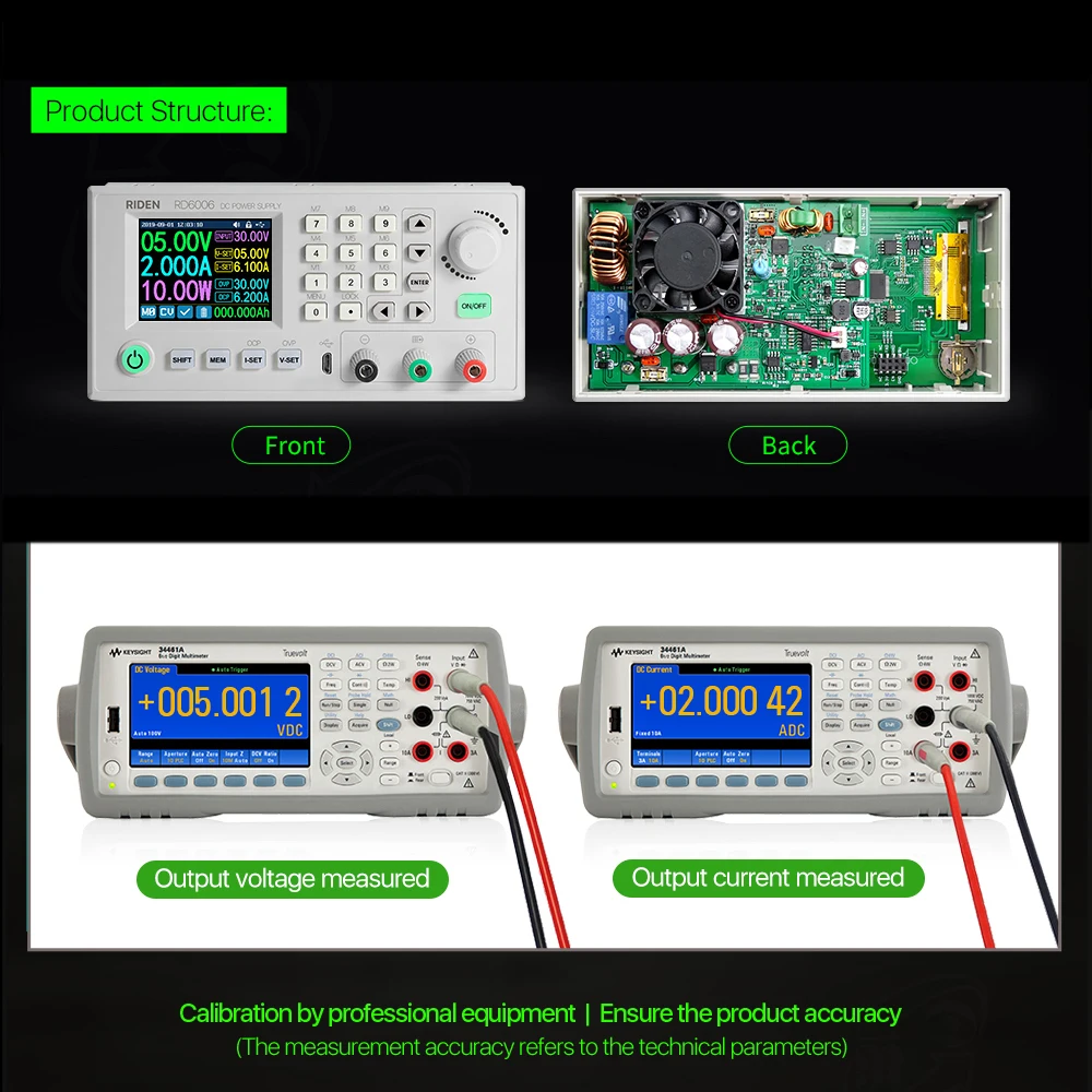 RD RD6006 RD6006W USB Wi-Fi, DC-DC связующего тока понижающий Voedingsmodule бак Напряжение конвертер Вольтметр 60V 5A