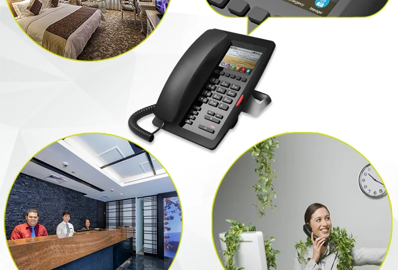 VoIP multimedia landline telephone intercom for hotel room fixed telephone