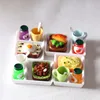 1 Set Dollhouse Miniature 1:12 Toast Bread Jam Plate Set Food for Blyth Barbies OB11 Doll House Decor Kitchen Toys 4