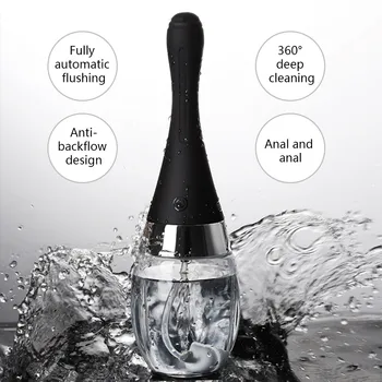 Anal Cleaner Silicone Health Automatic Enema Colon Vaginal Cleaner Tool Anal Douche Shower Cleaning Enemator for Men and Women 3