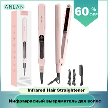 ANLAN Профессиональный инфракрасный выпрямитель для волос, выпрямитель для волос с отрицательными ионами, керамический утюжок для волос, быстрое выпрямление волос