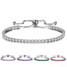 Европейский серебристый пластинчатый блестящие хрустальные бусины браслеты для женщин и мужчин любовник Свадебные регулируемые подарочные украшения для помолвки