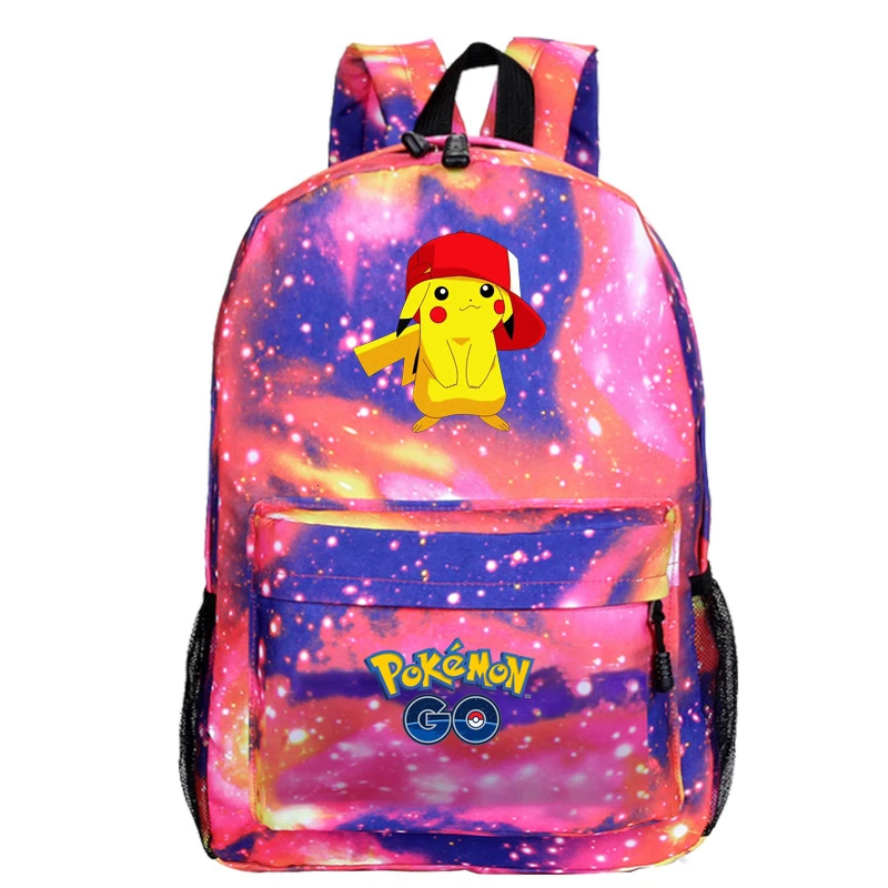 Mochila Pikachu Sac A Dos Pokemon Super Mario аниме-рюкзак для путешествий, школьные сумки для девочек-подростков, мультяшная книжная сумка - Цвет: C4