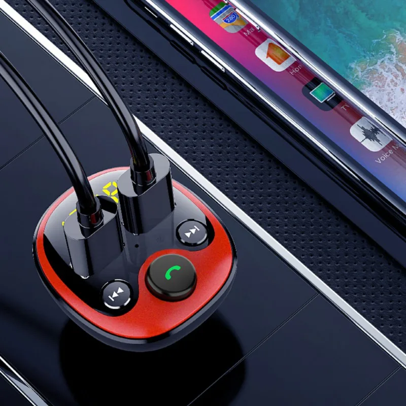 Профессиональный fm-передатчик модулятор Bluetooth Handsfree автомобильный комплект MP3 аудио плеер с быстрым 3.1A двойной USB Автомобильное зарядное устройство