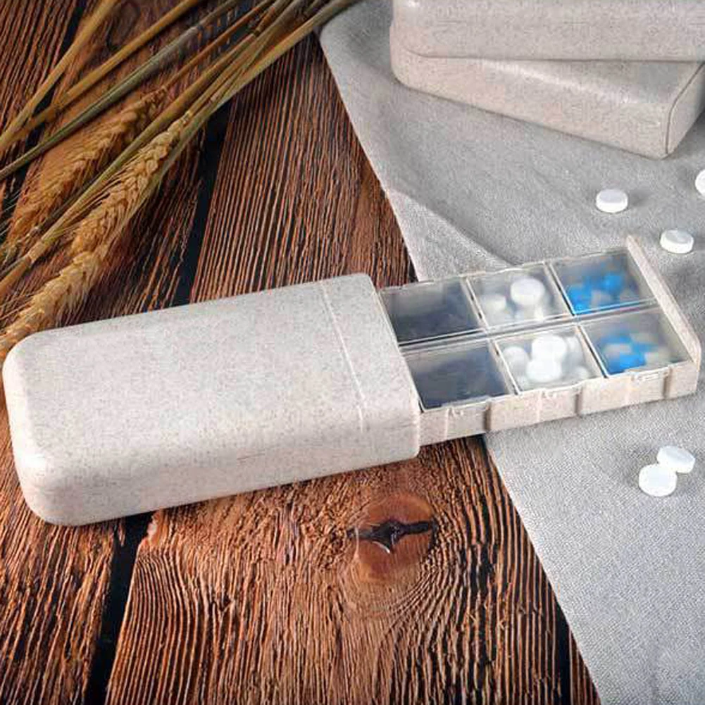 Wheat Medicine Box Moxibustion Container Jewelry Storage Dispenser Layered Drawer Case Fishing Gear Organizer Pill Holder | Красота и