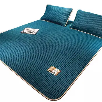 

Three-piece Ice Silk Latex Mat New Product Pure Natural Soft And Comfortable Breathable Cool Air-conditioned Mat Easy To Clean