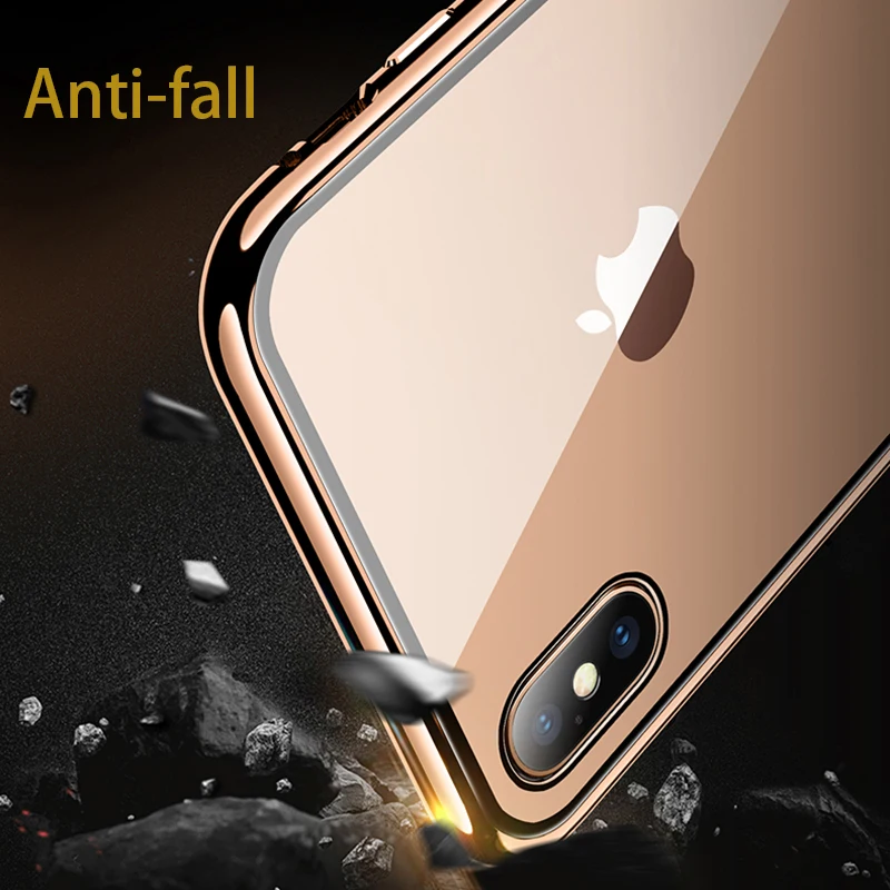 Магнитный чехол из закаленного стекла для iPhone XS 11 Pro MAX XR X 8 7 6 6S Plus, Защитный металлический бампер