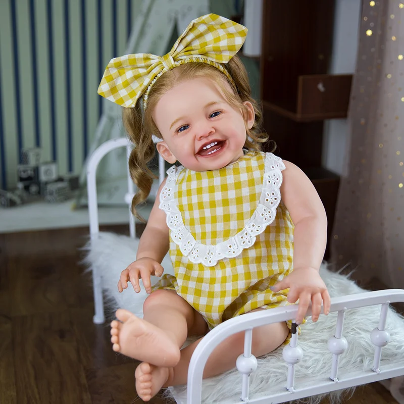 Hoomai 24" Mila Soft Touch Reborn Doll With Teeth Lifelike Fashion Baby